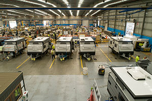 Jayco's caravan vehicles used for training and development.