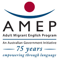 AMEP 75th anniversary logo